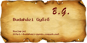 Budaházi Győző névjegykártya