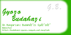 gyozo budahazi business card